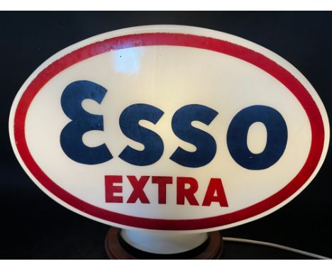 An Esso Extra glass petrol pump globe, dated Sept '56 and stamped to inside neck, some chips and nibbles to neck, see pics. 