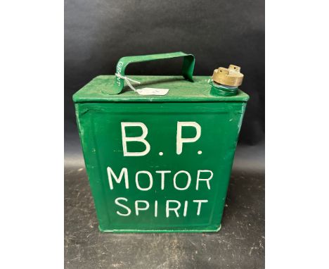 A BP Motor Spirit two gallon can with BP cap, Grant 7'20. 
