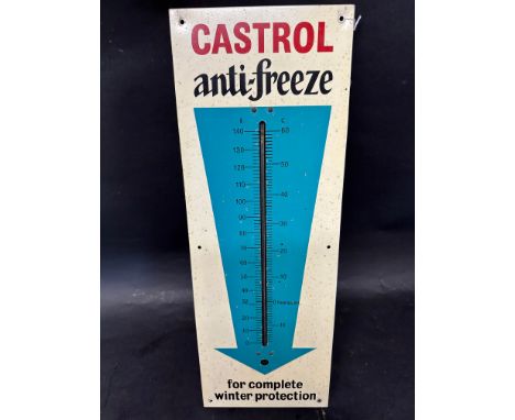 A Castrol Anti-freeze garage wall thermometer, 8 1/4 x 22 1/2". 