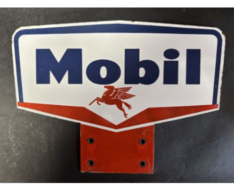 A Mobil Oil enamel advertising sign, 12 x 9".&nbsp;.&nbsp;