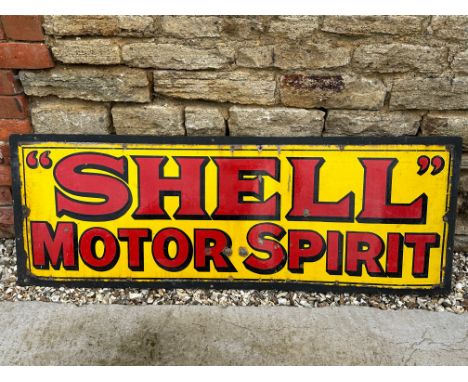 A "Shell" Motor Spirit enamel advertising sign mounted on board, 54 x 18" (sign).