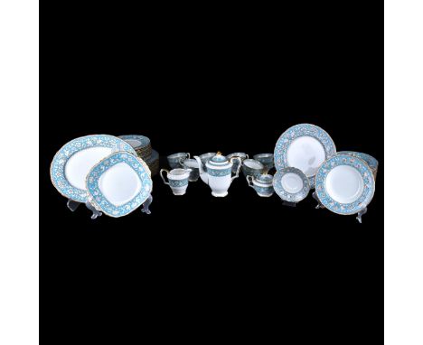 Seventy Seven (77) Piece Crown Staffordshire "Ellesmere" Dinner Service After Lord Francis Levenson-Gower. Includes: 12 plate