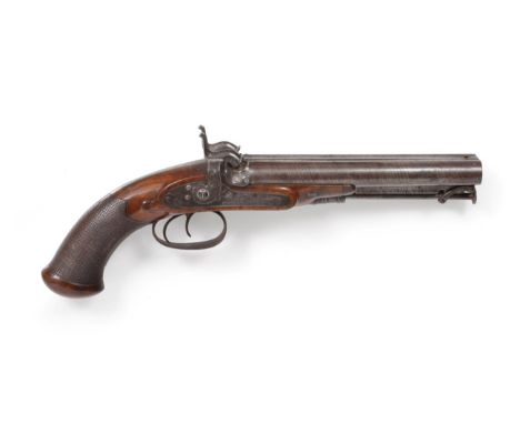 A 19th Century Side by Side Double Barrel Percussion Travelling Pistol by Forsyth &amp; Co., London, 16 bore, the 20cm twist 