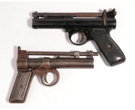 PURCHASER MUST BE 18 YEARS OF AGE OR OVER A Post-War Webley Premier .22 Calibre Air Pistol, number 59, with blackened finish 