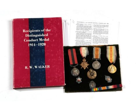 A First World War DCM Group of Four Medals, awarded to 49015 CPL.W.G.SCAMMELL, R.E., comprising Distinguished Conduct Medal, 