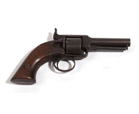 A Warner .30 Rimfire Five Shot Pocket Revolver, the 7.5cm round barrel lacking the foresight, the underside numbered 694,the 