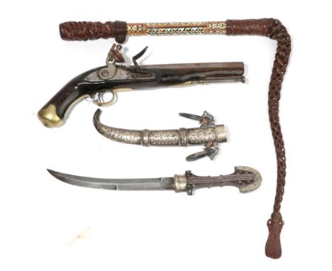 An Early 19th Century Flintlock Service Pistol, 23cm steel barrel with Birmingham proof mark, the lock plate stamped TOWER an