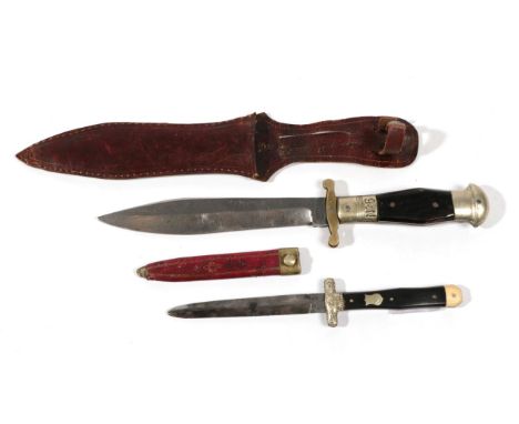 A 19th Century Prostitute's Knife, the 12cm diamond section steel blade stamped with maker's Padlock logo and name Wilson, Ha