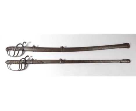 An 1821 Pattern Light Cavalry Trooper's Sword, the 89cm single edge broad fullered steel blade double edged for the last 27cm