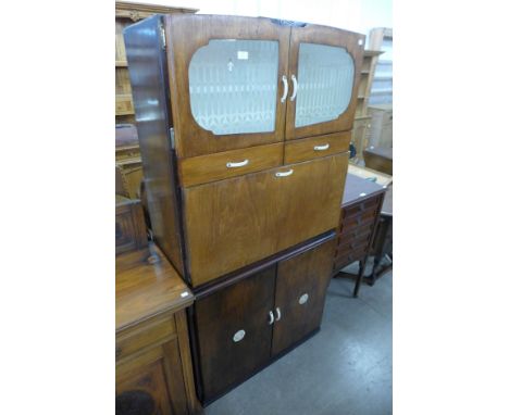 A vintage oak kitchen cabinet 