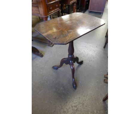 A George III mahogany octagonal tripod table 