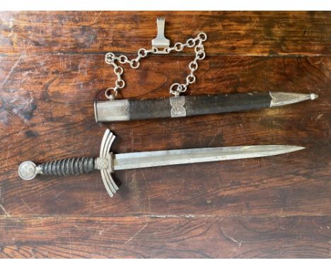 GERMAN WWII OFFICER'S DRESS DAGGER WITH SCABBARD, 49cm long 