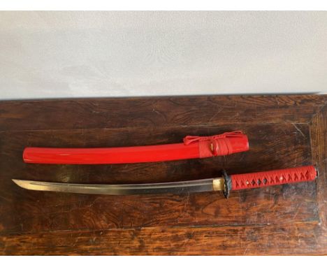 REPLICA ORIENTAL-STYLE ORNAMENTAL SWORD WITH CRIMSON SCABBARD (75cm long) 
