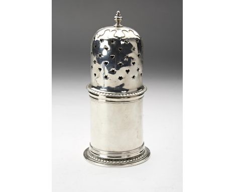 GEORGE III SILVER SUGAR SHAKER&nbsp;NEWCASTLE, PROBABLY 179413cm high5.2 oz.164 grams 