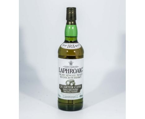 A bottle of Laphroaig single malt Scotch whisky 48% ABV