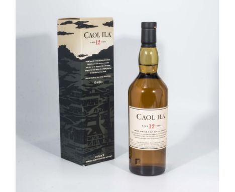 A bottle of Caol Ila single malt Scotch whisky, 12 years old 43% ABV