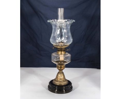 A Victorian oil lamp
