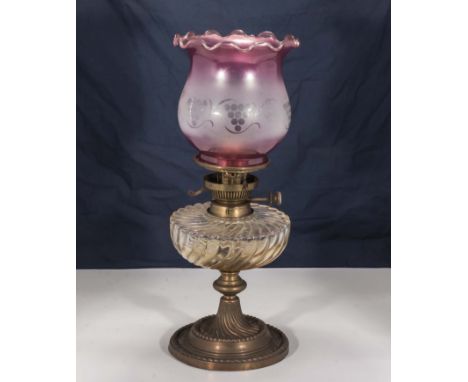 A Victorian oil lamp