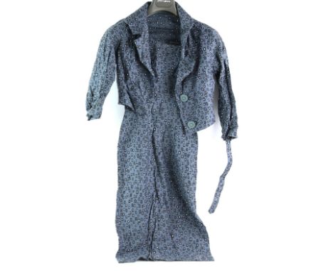 Collection of vintage fashion 50s/60  to include day and evening wear in a variety of fabrics including  lace ,lurex, cotton 