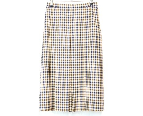 A Burberrys leather jacket with check lining and two Burberrys skirts, a Kilt  and another Aquascutum (5).       General cond