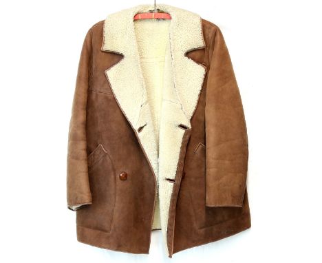 1970s vintage coats and jackets and two sheepskin jackets (5).       Sheepskin jacket 96cm, size 40 underarm dark mark to int