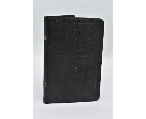 A ROLLS ROYCE 'MERLIN' AERO ENGINES (POCKET) FOLIO OF DESIGN, INSTALLATION, RUNNING AND MAINTENANCE NOTES', folio no.M921/2, 