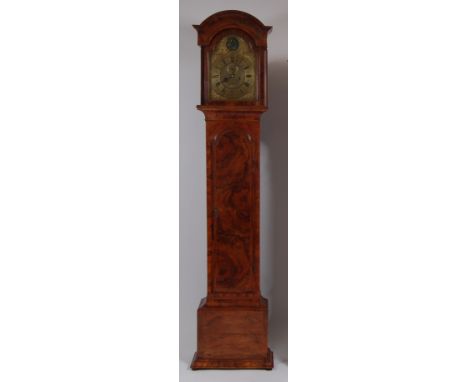 Richard Rayment of Bury St Edmunds (1686-1754) - a mid-18th century walnut longcase clock, the arched brass dial (w.12") havi