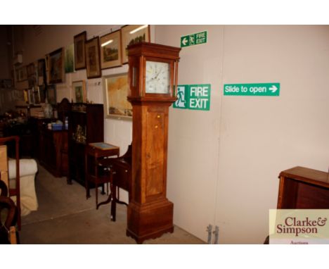 A 19th Century longcase clock by Lumley &amp; Gudgeon of Bury, 8 day movement and painted dial