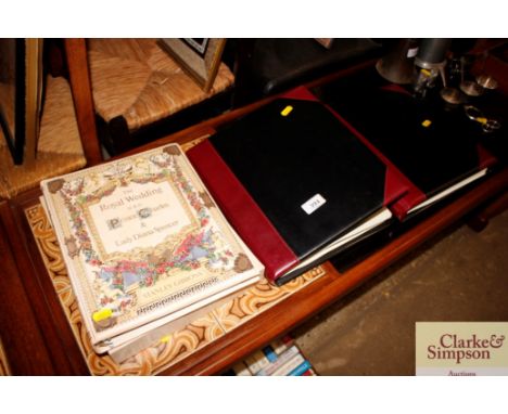 An album of stamps relating to the Royal Wedding of Prince Charles and Lady Diana Spencer; and two albums of First Day covers