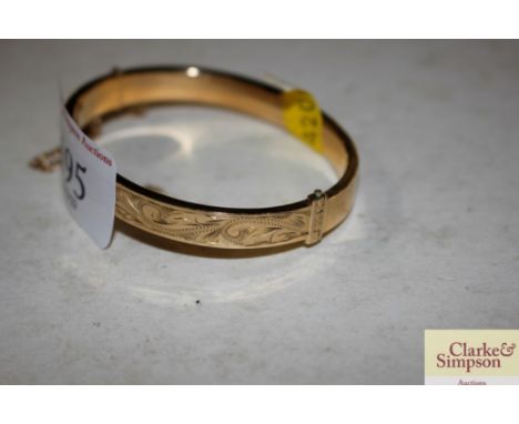 A 9ct gold bangle, 13gms 