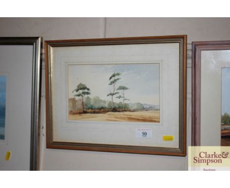 Attributed to John R Pretty, "Pine Trees at Blythburgh"