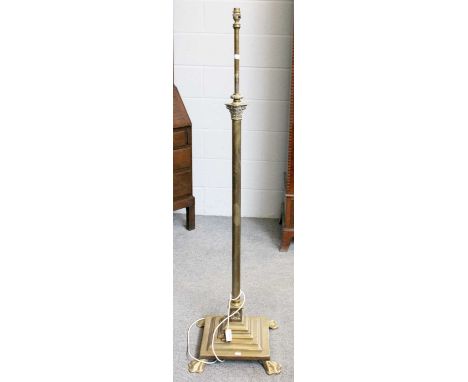 An Adjustable Brass Standard Lamp