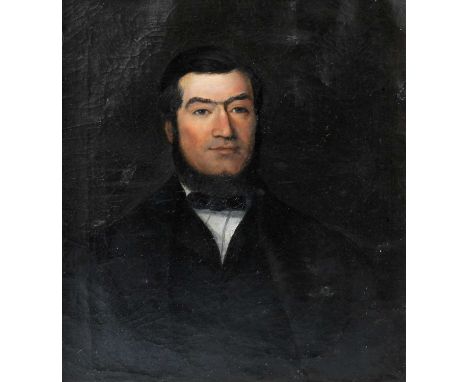 British School (19th century) Portrait of a gentleman bust-length, wearing a dark suit and tie Oil on canvas, 60cm by 49cm