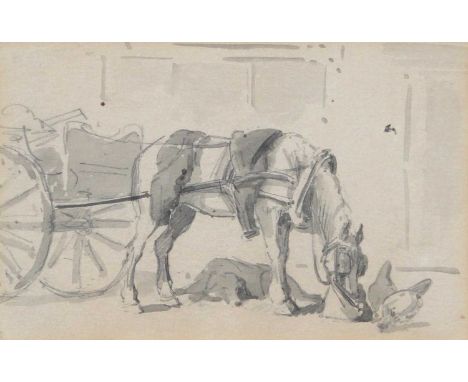 William Woodhouse (1857-1937)Study of a horse and cart (Egyptian)Pencil and wash; together with a further work by the same ha