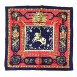 HERMÈS 'LUDOVICUS MAGNUS' SILK SQUARE.