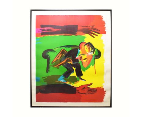 ALLEN JONES RA (BORN 1 SEPTEMBER 1937). PARTY TIME. Lithograph, 108cms x 87.5cms, signed, dated and numbered 46/75, framed.
