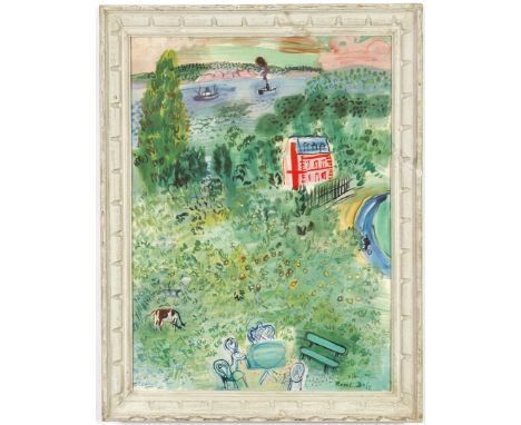 RAOUL DUFY. NORMANDIE. Lithograph, French vintage frame, 80cm x 56cm.