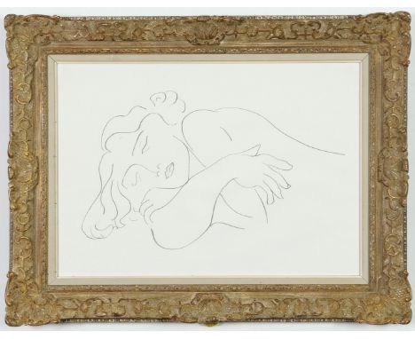 AFTER HENRI MATISSE. NUDE. off set lithograph, vintage Belgian frame, 66cm x 47.5cm. (Subject to ARR - see Buyers Conditions)