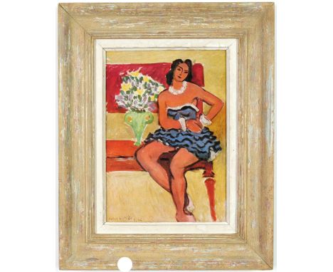 HENRI MATISSE. THE DANCER. (d) Signed in the plate, Off set Lithograph 1946, Vintage French frame, 28cm x 20cm.
