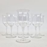 A BACCARAT 'CAPRI' SET OF EIGHT RED WINE GLASSES.