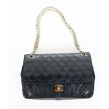 CHANEL VINTAGE MEDIUM DOUBLE FLAP WITH BIJOUX CHAIN.