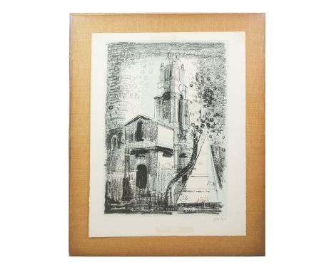 JOHN PIPER. ST ANNES, LIMEHOUSE. lithograph, signed and numbered 31/70, 97cm x 75cm.