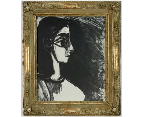 PABLO PICASSO. FRANCOISE. (d) off set lithograph, French vintage frame, 46cm x 35cm. (Subject to ARR - see Buyers Conditions)