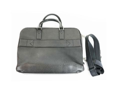 LOUIS VUITTON TAIGA NEO LEATHER TRAVEL BAG. with removable/adjustable strap, two padlocks, silver tone hardware, dust bag, 39