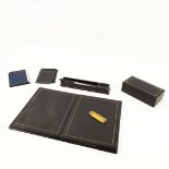 SMYTHSON’S. LEATHER DESK SET.