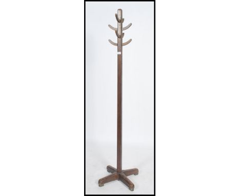 A vintage 20th century industrial office hatstand in the Cactus pattern with applied makers label for Abbess. Measures 178cm 