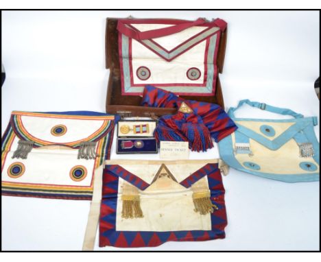 MASONIC INTEREST - A collection of vintage Bristol related Masonic personal effects belonging to E. Bullock of the Eldon Lodg