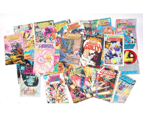 A collection of approx 68x vintage retro DC comic books to include; Tales Of The Legion Of Super Heroes, Superman, Supergirl,