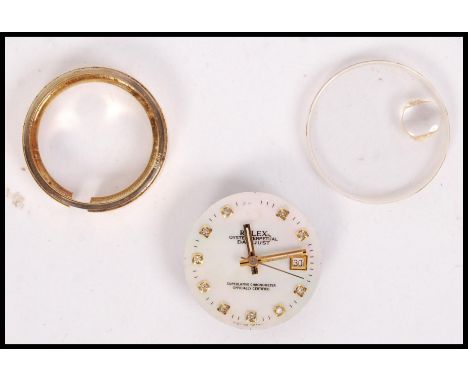 A vintage Rolex&nbsp;oyster Swiss made 21 jewels perpetual datejust superlative chronometer officially certified ladies wrist