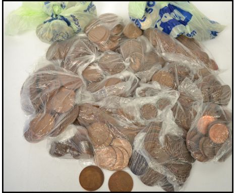 A collection of vintage coins mainly pennies to include 1879, 1901 1902, through to 1930's and also 40's, 50's and 60's